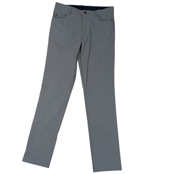 Adidas Golf Go-To 5 Pocket Pants Men 32X34 Gray Tapered Fit Stretch Summer UPF50 - Picture 2 of 11